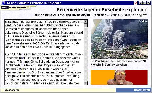 13.5. schwere Explosion in Enschede